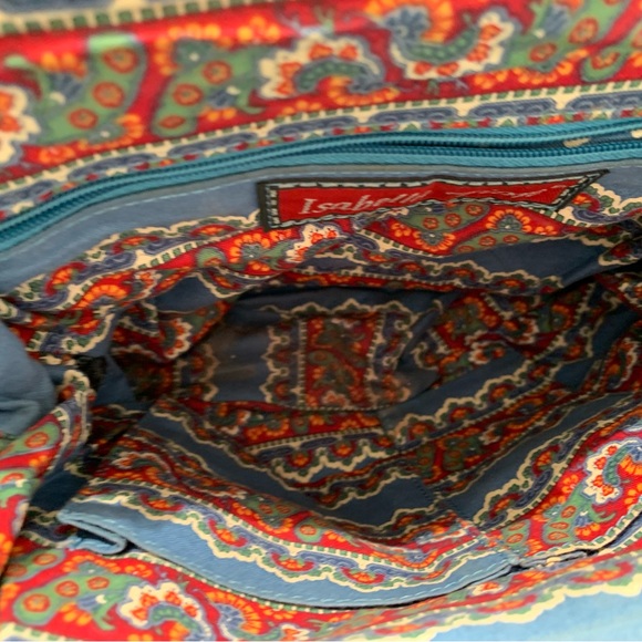 Isabella Fiore Leather Purse - Floral Embroider Hand Bag. - Picture 6 of 13